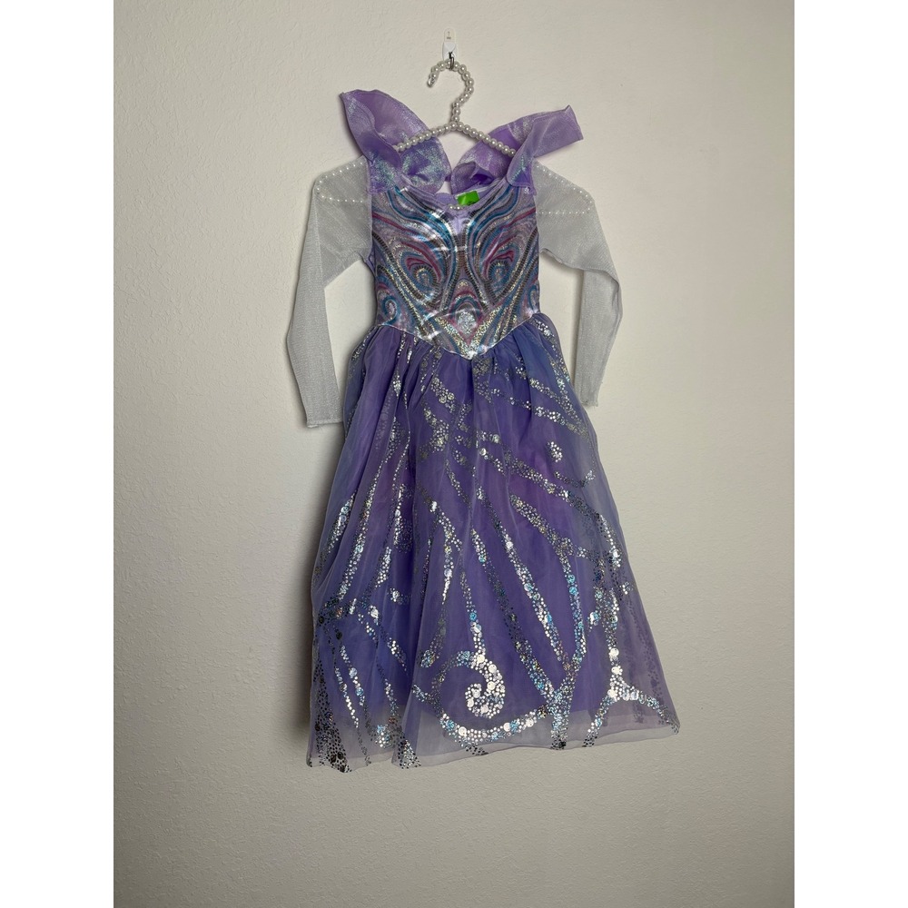 Wicked Kids Costume Dress Purple Silver Glitter Sparkle Size XS/TP 3T4T